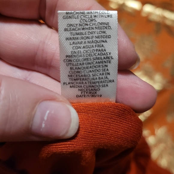 Full Circle Trends Fall Rust Orange Super Soft Cropped Lounge Size Medium - Picture 10 of 10